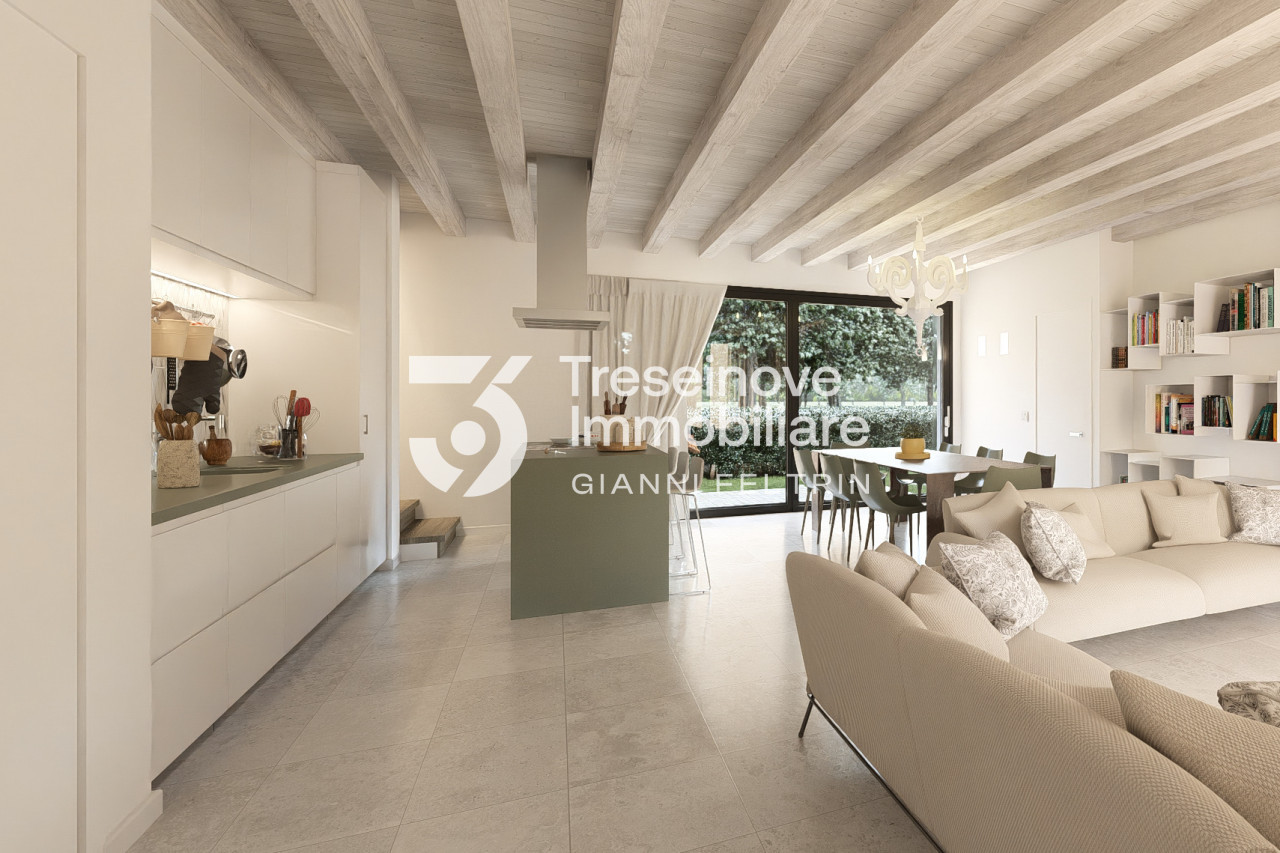Nuove Ampie Bifamiliari con 4 Camere e Giardino a Ponzano