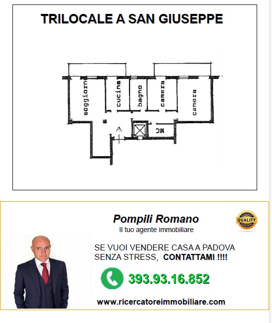 Appartamento a Padova  in contesto con ascensore. 

Tranquillià e comodità ai servizi e al centro...
