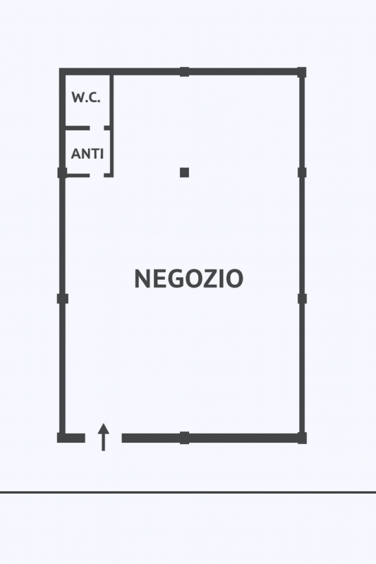 LIMENA - centrale soluzione, negozio con ampio parcheggio, 150mq open space + servizio. Rich. 1.2...