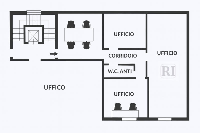LIMENA - su centro direzionale e commerciale disponibile luminoso ufficio di 150mq al primo piano...