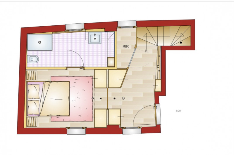 Castelfranco V.to: in posizione centralissima, proponiamo in vendita una mansarda disposta su 2 l...
