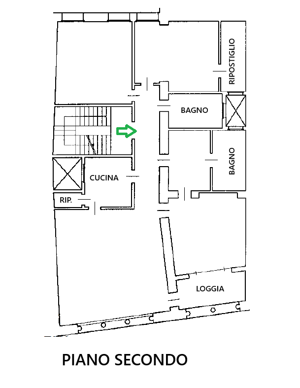 CENTRO STORICO: AFFASCINANTE APPARTAMENTO DI MQ. 204, PIANO 2°. INGRESSO, SOGGIORNO CON ZONA PRAN...