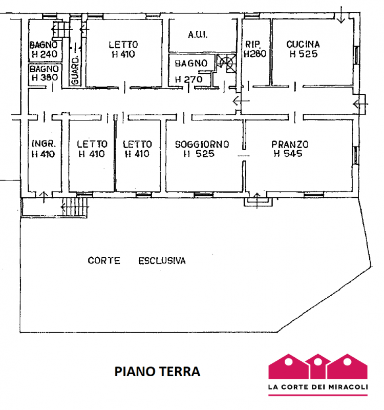 COSTABISSARA: IN POSIZIONE MERAVIGLIOSA, PARTE DI UN'ANTICA E AFFASCINANTE VILLA DI CIRCA 300 M²....