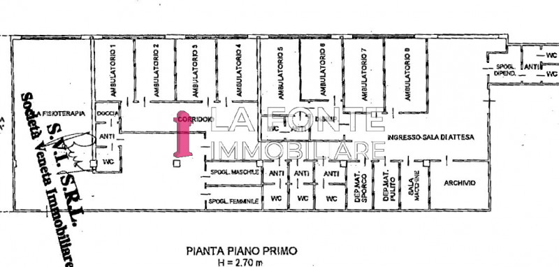 Vigonza Centro, Prestigioso Ufficio Mq 530, Suddiviso. Già Poliambulatorio. Ingresso/Attesa con D...