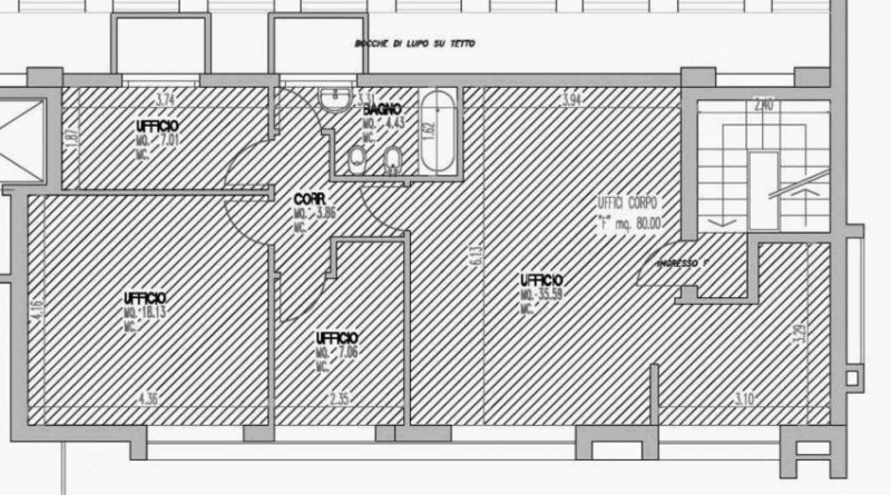 Riferimento per l'agenzia AU1442 VIGONZA Zona Peraga Ufficio di buona immagine Mq. 80, Impianto a...