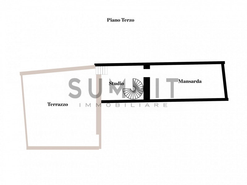 SCHIO - CENTRO: elegante ATTICO con travatura a vista, composto da ampia zona living, tre camere,...