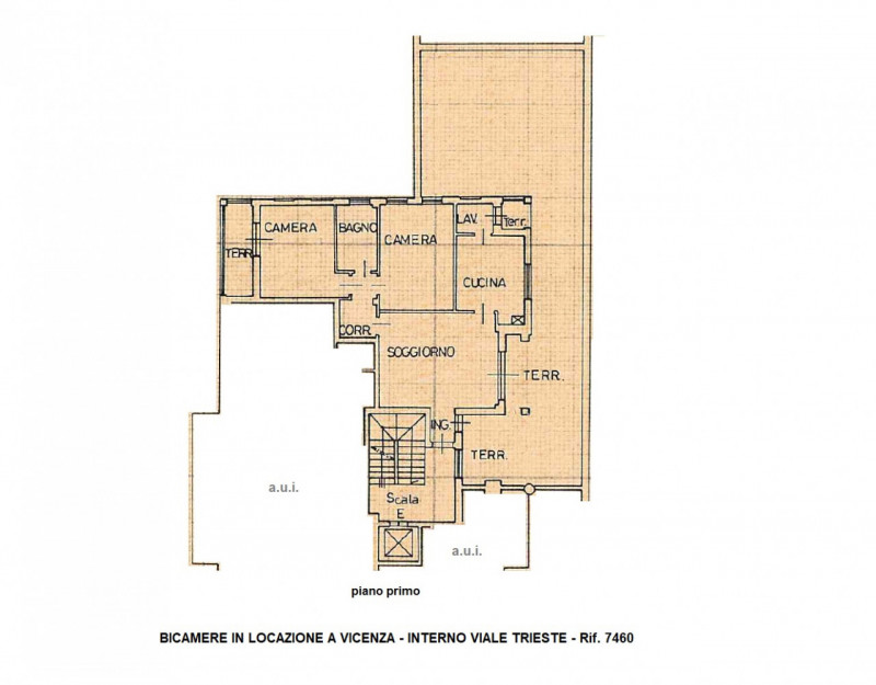 ELEGANTE BICAMERE CON GRANDISSIMA TERRAZZA, CUCINA SEPARATA E GARAGE IN LOCAZIONE INT. VIALE TRIE...