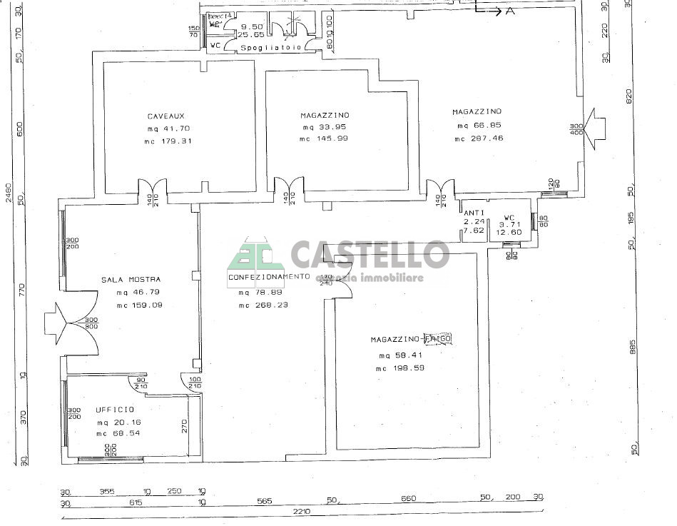 Cadoneghe capannone commerciale circa 400mq