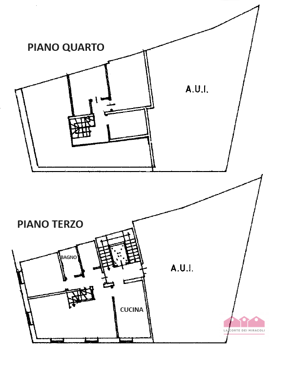 SANTI APOSTOLI: ELEGANTE DUPLEX DI 90 MQ., PIANO 3°+4° SERVITO DA ASCENSORE, ZONA GIORNO CON CUCI...