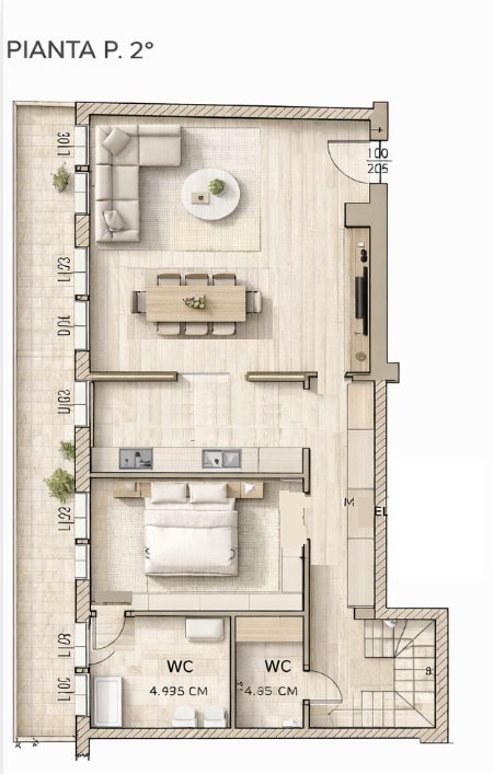 All'interno di una signorile palazzina, proponiamo un ampio appartamento duplex al secondo piano,...