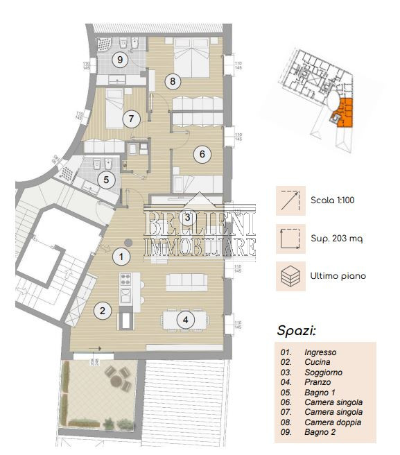 CENTRO STORICO - Nuovo incantevole attico, con vista panoramica sui tetti di Vicenza, sito al ter...