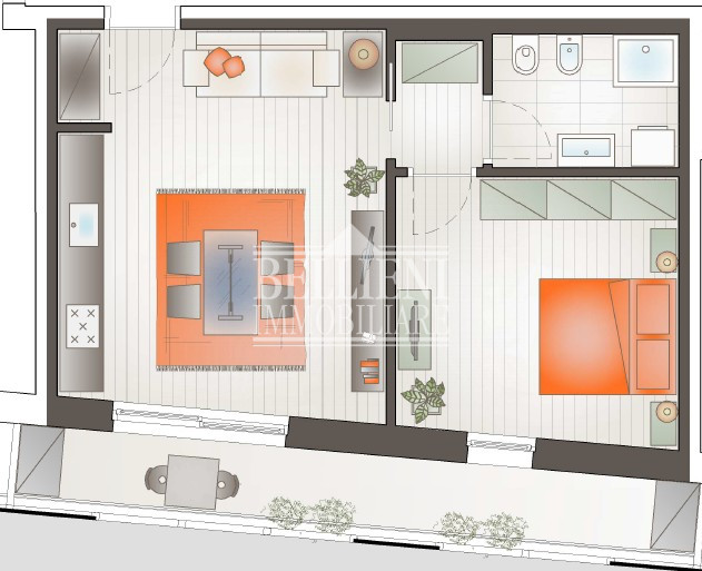 BORGO BERGA: nel complesso residenziale di Borgo Berga proponiamo in locazione un luminoso biloca...