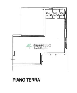 Campodarsego centro paese, negozio di ~95mq dotato di due servizi, climatizzatori, 2 accessi, ide...