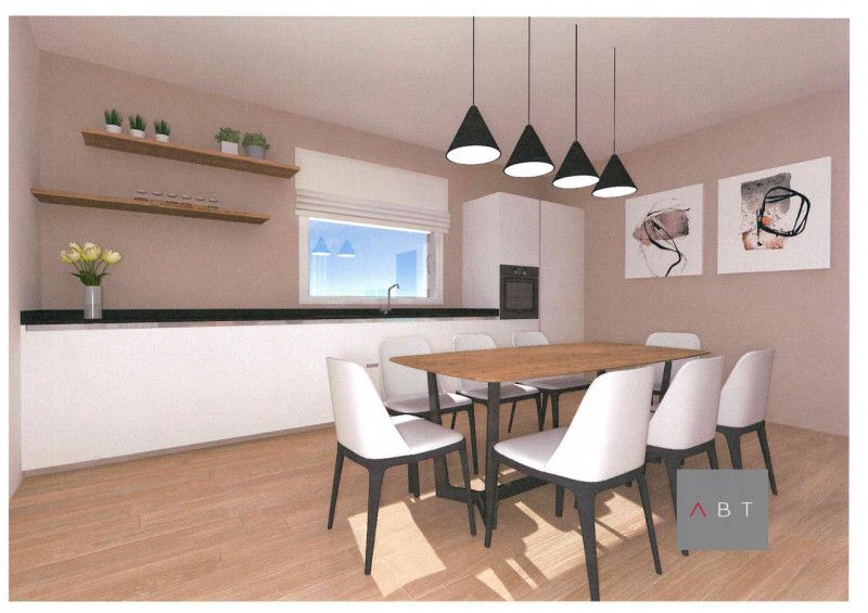 Nuova porzione di bifamiliare sviluppata completamente al piano terra e composta di: ingresso, so...