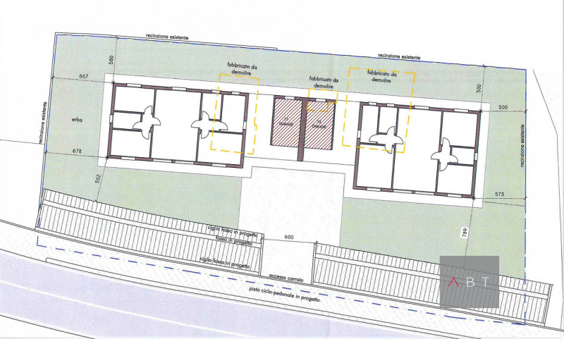 Nuova porzione di bifamiliare sviluppata completamente al piano terra e composta di: ingresso, so...