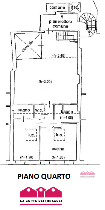 CENTRO STORICO: AMPIO BICAMERE POSTO AL PIANO QUARTO COMPLETO DI POSTO AUTO NELLE VICINANZE. RIF....