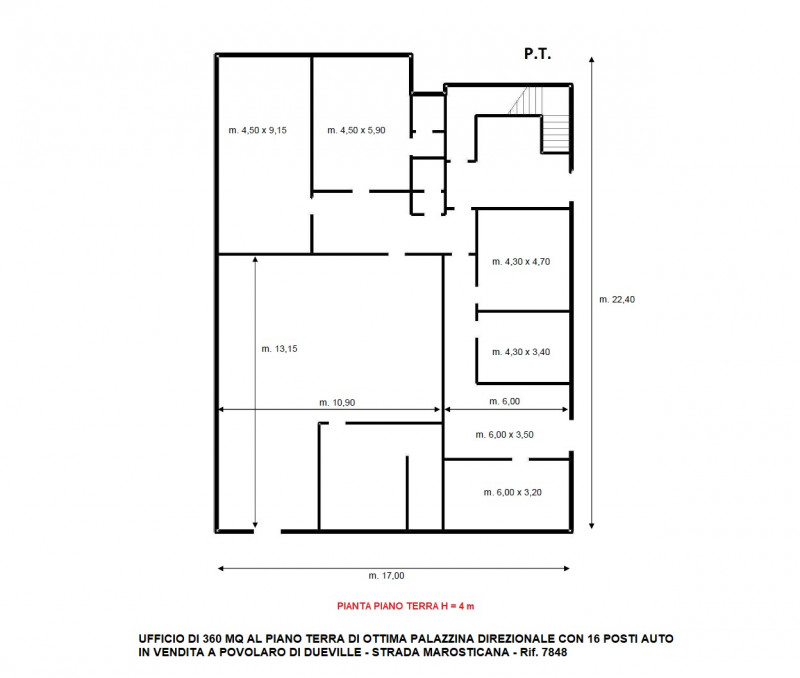 VICENZA NORD - POVOLARO DI DUEVILLE: VENDESI UFFICIO DI 360 MQ AL PIANO TERRENO CON 16 POSTI AUTO...