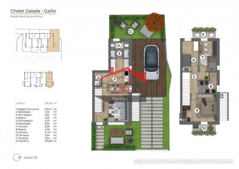 Villetta a schiera di testa formata a piano terra da zona giorno con angolo cottura, bagno finest...