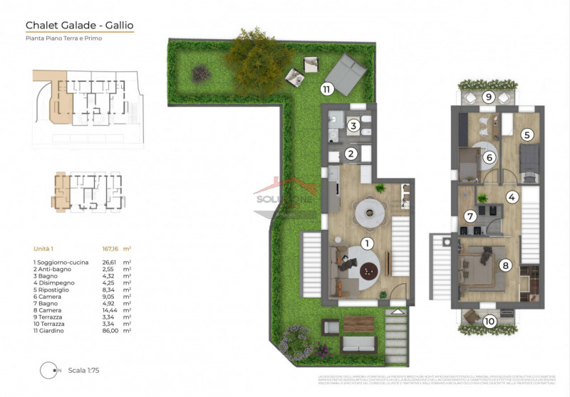 Il nuovissimo progetto residenziale Chalet Galade realizzato in armonia con il contesto montano, ...