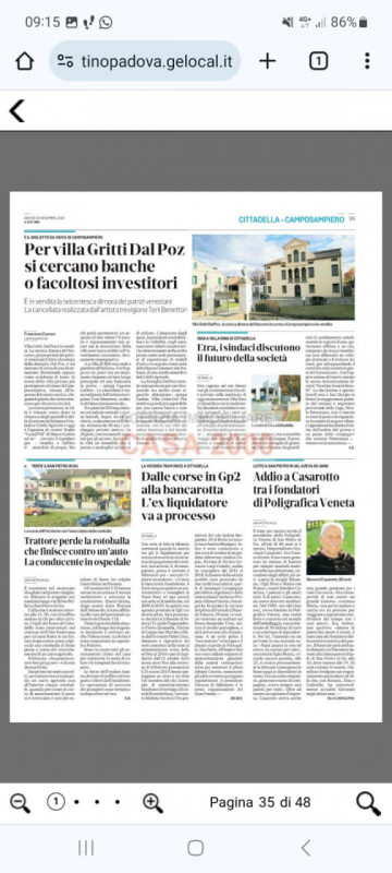 Benvenuti nella magnifica Villa Veneta del 1600, un gioiello storico nel cuore del centro di Camp...