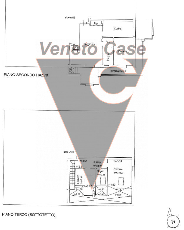 Proponiamo appartamento distribuito su due livelli al secondo ed ultimo in un contesto residenzia...