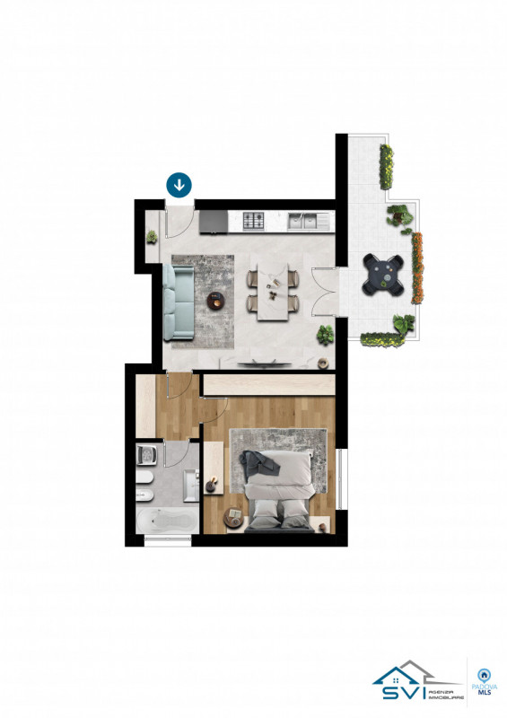 In vendita a Cadoneghe, nella ricercata e servitissima zona di Castagnara, proponiamo un moderno ...