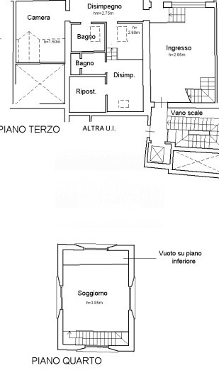 CONTRA' SANTA CATERINA - Proponiamo in vendita un attico all' ultimo piano con altana in un palaz...