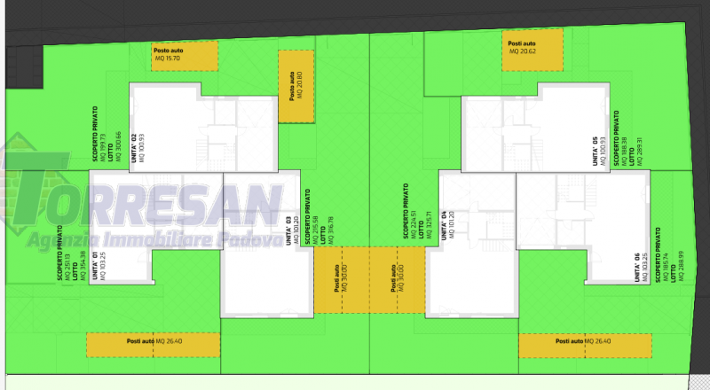 Noventa Padovana, comodi al centro città e alle principali arterie di comunicazione. 
Ampie porzi...