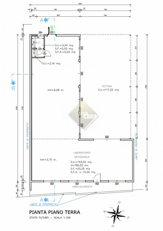 Proponiamo in vendita a Rossano Veneto un laboratorio/deposito di circa 230 mq oltre a tettoia/pa...