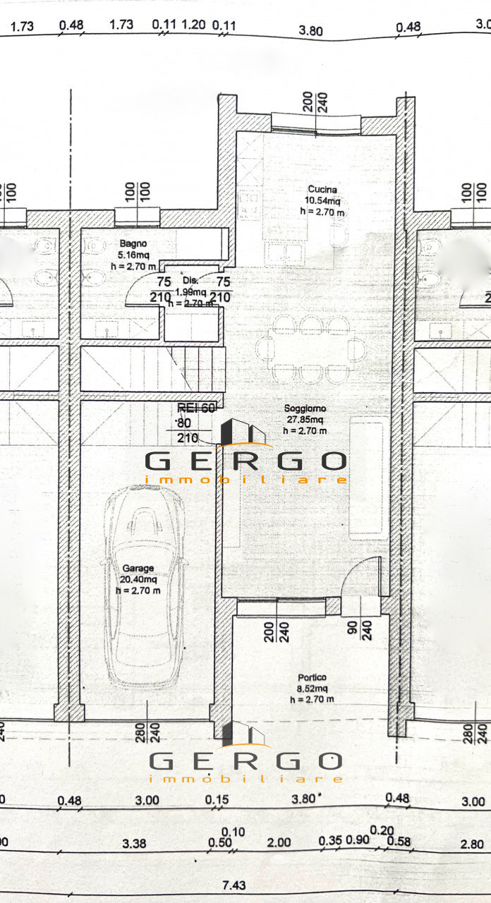 Nuova costruzione Porzione centrale di trifamiliare ad Albignasego