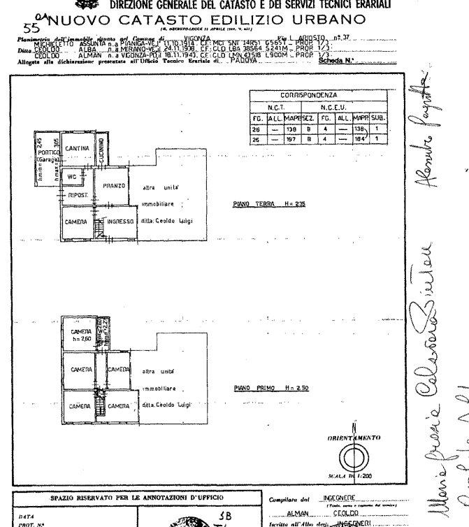 Vigonza: località Barbariga, proponiamo porzione di bifamiliare su lotto di c.a. 1200 mq, divisa ...