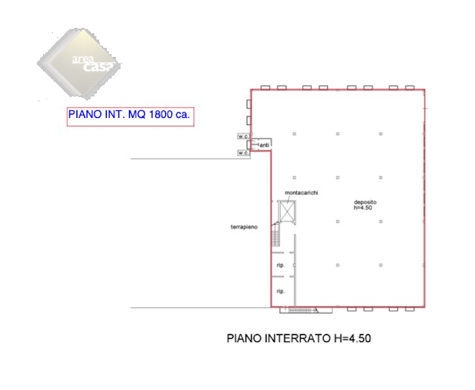 Capannone industriale artigianale disposto su due livelli. 
Piano terra dell'altezza di 7 Mt sott...