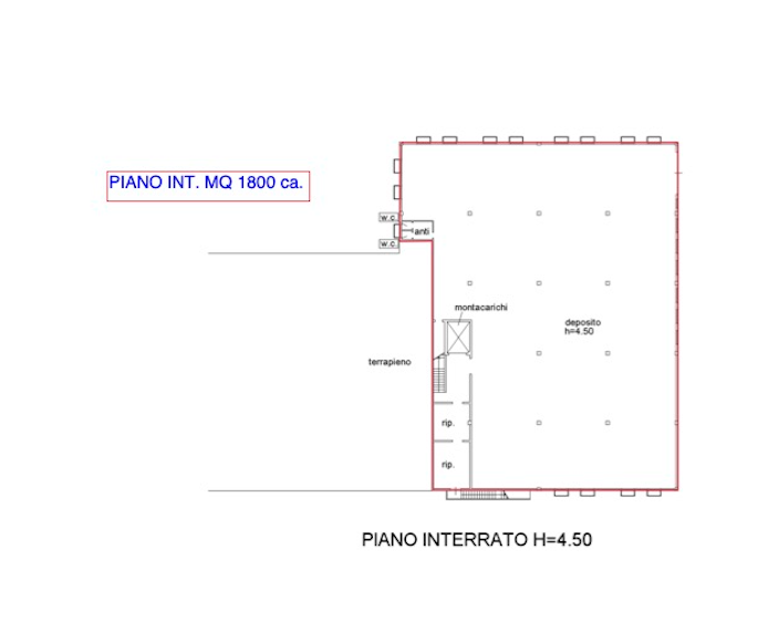 Capannone industriale artigianale disposto su due livelli. 
Piano terra dell'altezza di 7 Mt sott...