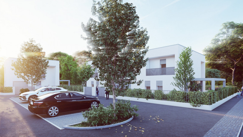 Abitazioni di nuova costruzione sviluppate su due piani con ingressi indipendenti e giardini priv...