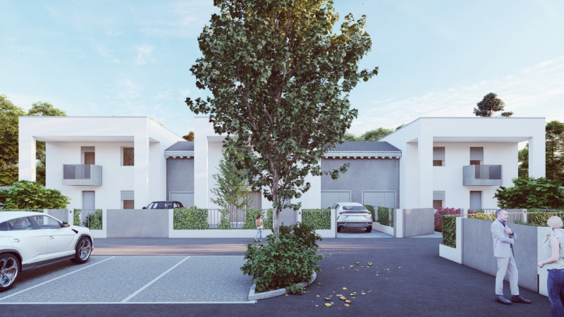 Abitazioni di nuova costruzione sviluppate su due piani con ingressi indipendenti e giardini priv...