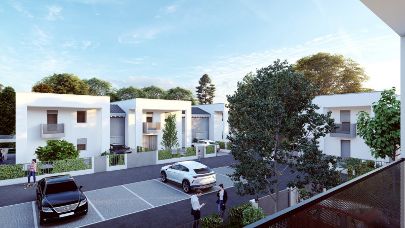 Abitazioni di nuova costruzione sviluppate su due piani con ingressi indipendenti e giardini priv...