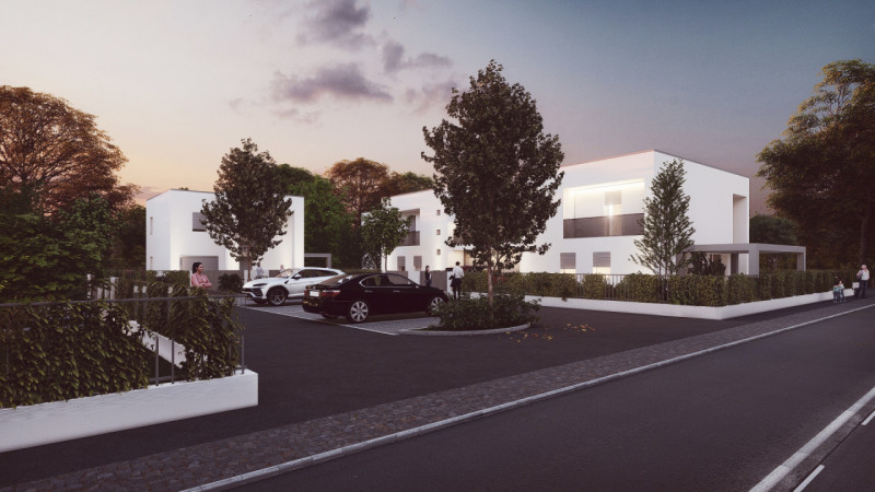 Abitazioni di nuova costruzione sviluppate su due piani con ingressi indipendenti e giardini priv...