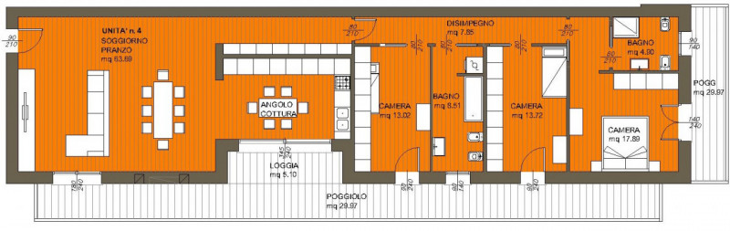 In zona richiesta e comoda a tutti i servizi, si propone ultimo appartamento su elegante palazzin...