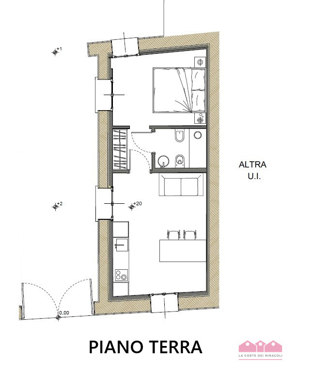 SAN ROCCO: PIANO SECONDO (ULTIMO), ASCENSORE, UNITA' NUOVA SU PALAZZETTO DI TRE UNITA' IN TOTALE,...