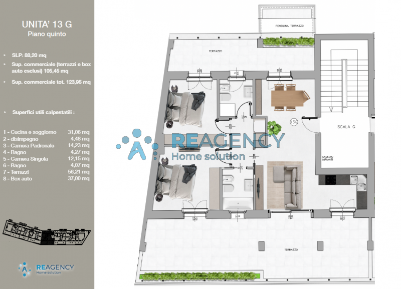 PERUGIA, zona Ponte San Giovanni: proponiamo in vendita NUOVO ATTICO CON TERRAZZA ABITABILE E VIS...