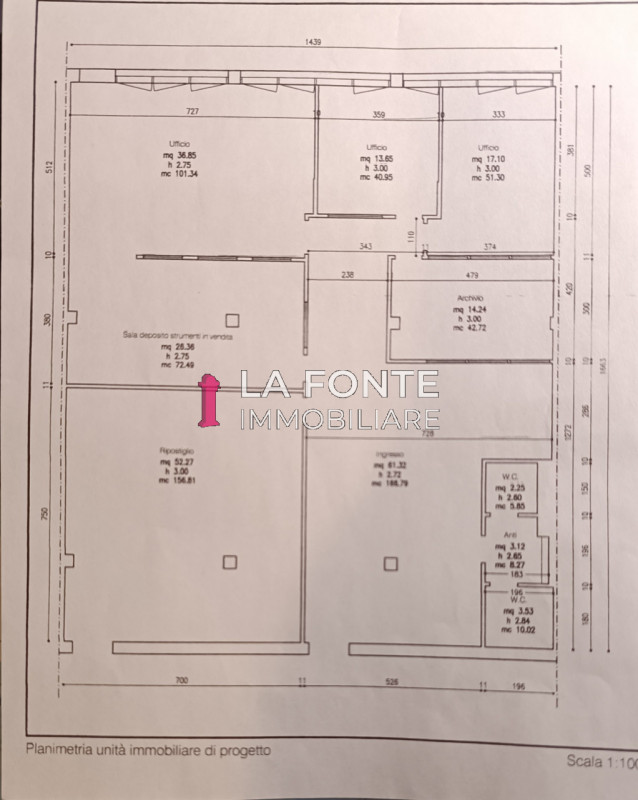 Padova, Noventa Padovana, ZIP Padova, Ufficio Mq 250 suddiviso in 7 Loft, Ingresso Ripostiglio Sa...