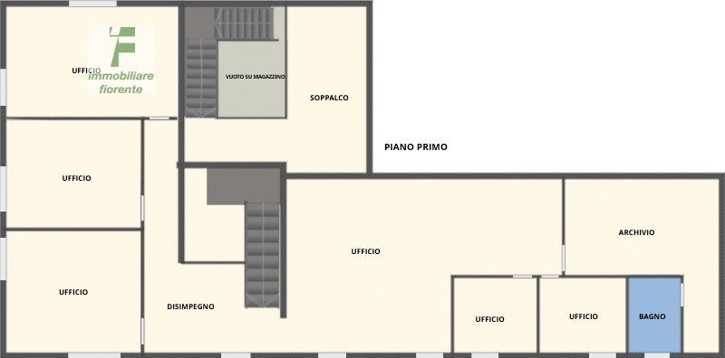 GRANDE SIGNORILE in OTTIMO STATO di MANUTENZIONE...COMPLESSO di UFFICI SU 2 LIVELLI di MQ 375 TOT...