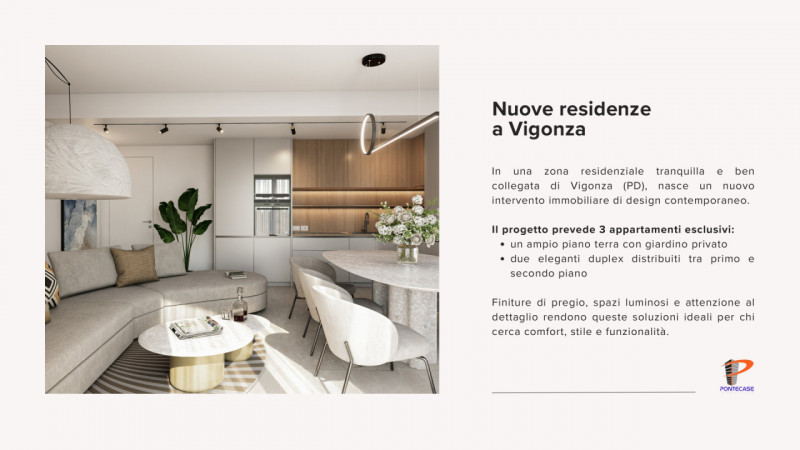 In Comune di Vigonza zona Peraga vicino al castello dei Peraga, nuova realizzazione fronte piazza...