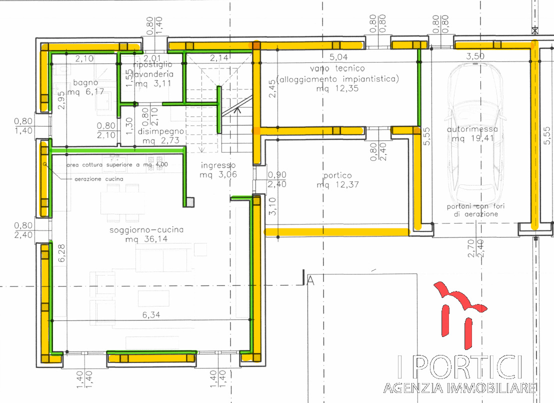 Noale, trifamiliare nuova porzione di testa