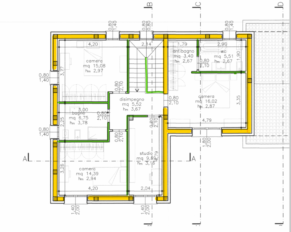 Noale, trifamiliare nuova porzione di testa