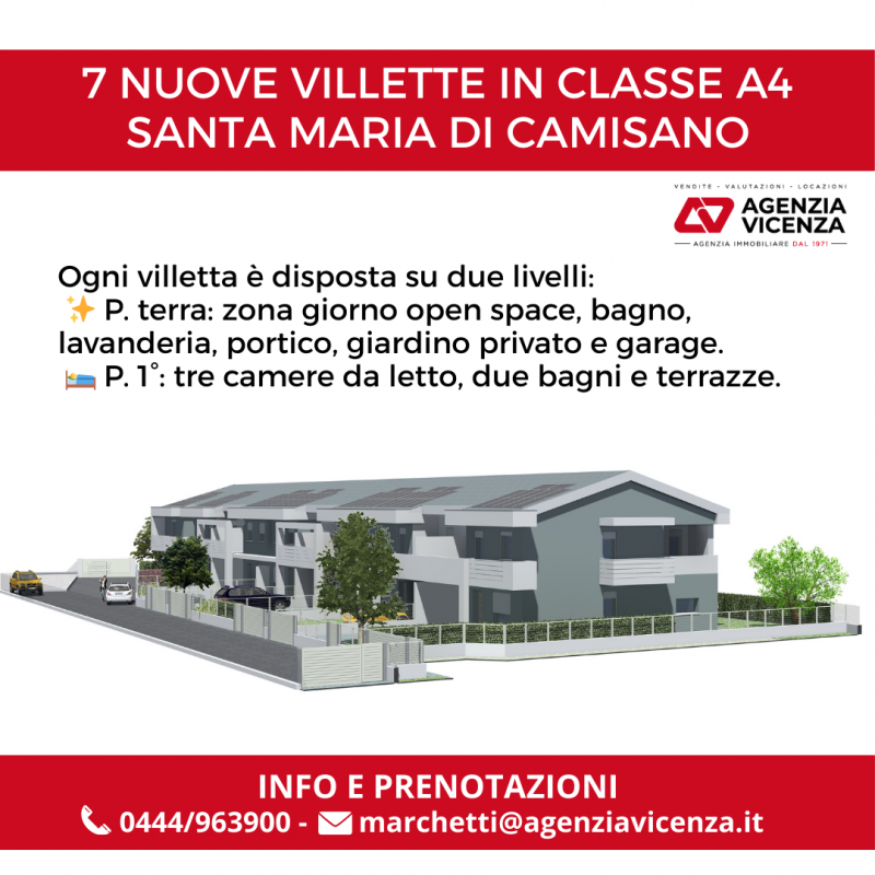 SCHIERA DI NUOVA COSTRUZIONE IN CLASSE A4 A SANTA MARIA DI CAMISANO VICENTINO - Rif. 8099
CONSEGN...