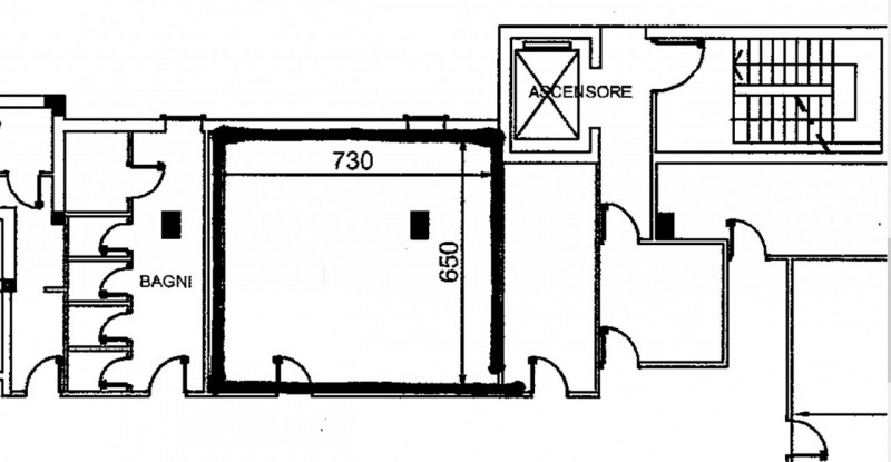 Riferimento per l'Agenzia AU0274 VIGONZA Zona Busa. Affittasi ufficio commerciale di Mq 48 calpes...