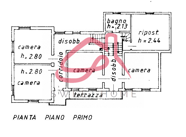 Conegliano (Parè): in lotto di circa 2 mila metri, villa singola con fabbricato principale e depe...