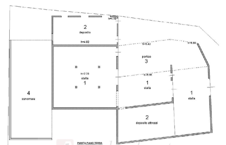 FARA VICENTINO (VI) VIA POLETTI - Piena proprietà di terreno agricolo (935 mq) con annessi fabbri...