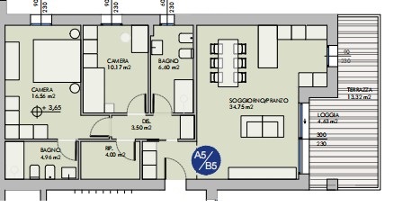 2 CAMERE NUOVA COSTRUZIONE CON TERRAZZO RIF: UCA11